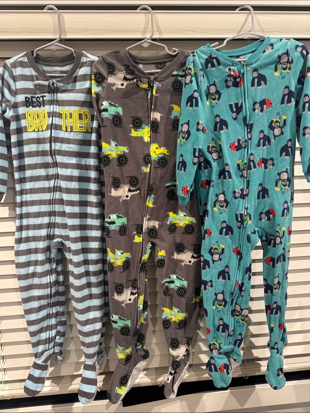 3-Pack Footed Fleece Sleepers